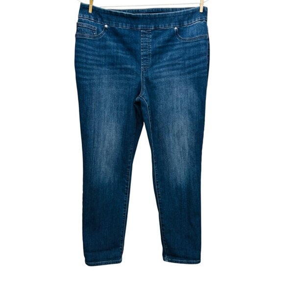 Chicos Womens Jegging Ankle Stretch Denim Slim Pull On Jean Size 2.5 | L | 14R - Picture 2 of 12